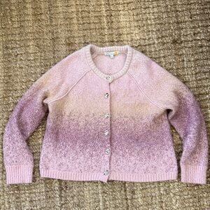 C&C California Pink Ombre Crewneck Cardigan